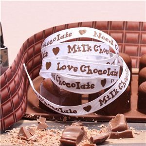 Chocolate Ribbons - Love Sentiment White
